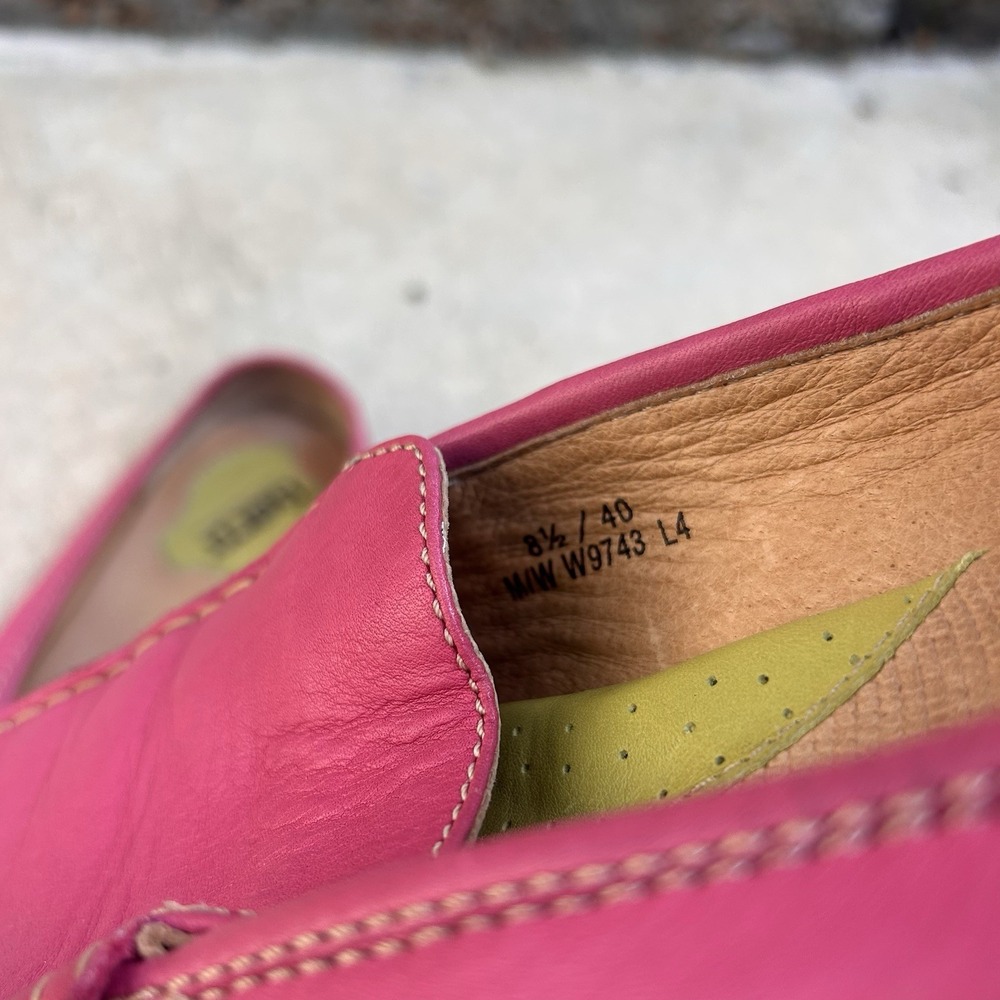 BORN (BØRN) Pink Leather Slip-On Loafers/Moccasins - Size 8.5 40 - Picture 4 of 13
